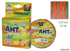 Плетенка ANT Green-Orange 8-PE 150m 0.10мм